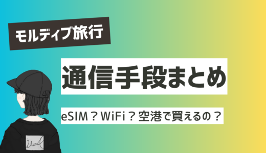 【モルディブ旅行】SIM？WiFi？空港で購入できるの？通信手段についてご紹介